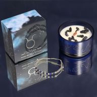 Bougie en cristal du zodiaque avec bracelet en pierres précieuses - Kit de démarrage