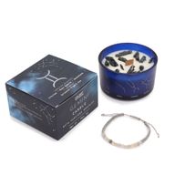 Bougie du Zodiaque avec Bracelet en Gemmes - Gémeaux