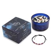 Bougie  du Zodiaque avec Bracelet en Gemmes - Vierge