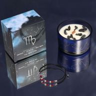 Bougie en cristal du zodiaque avec bracelet en pierres précieuses - Kit de démarrage