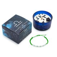 Bougie du Zodiaque avec Bracelet en Gemmes - Balance