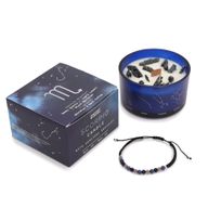 Bougie du Zodiaque avec Bracelet en Gemmes - Scorpion