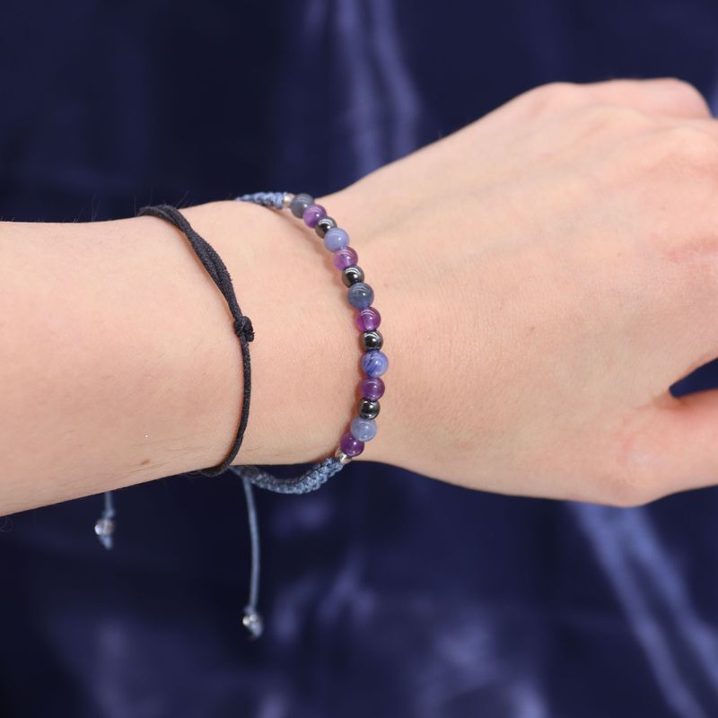 Bougie du Zodiaque avec Bracelet en Gemmes - Sagittaire