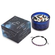 Bougie  du Zodiaque avec Bracelet en Gemmes - Capricorne
