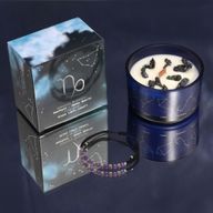 Bougie  du Zodiaque avec Bracelet en Gemmes - Capricorne