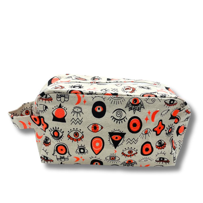 Moyenne trousse de toilette en toile de coton Multi-yeux