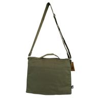 Sacoche d'ordinateur en toile de coton - Olive