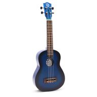 Ukulélé artisanal - Finition dégradée bleu Sunburst (4 cordes)