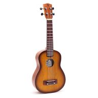 Ukulélé artisanal - Finition dégradée orange Sunburst (4 cordes)