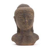 Tête de Bouddha Tranquillité - Gris