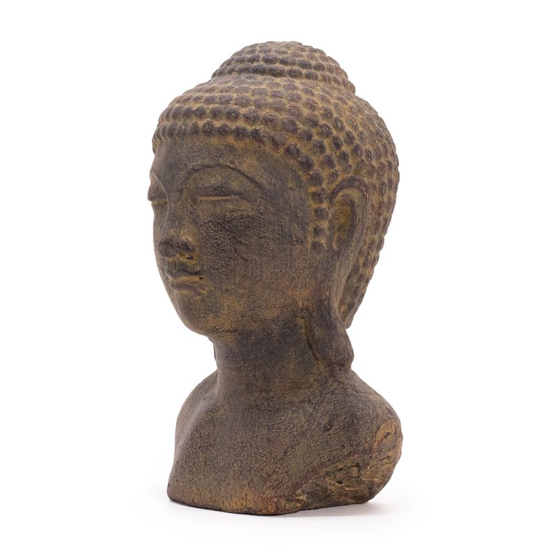 Tête de Bouddha Tranquillité - Gris