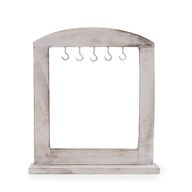 Petit Présentoir Suspendu - Finition Blanchie (30x25cm)