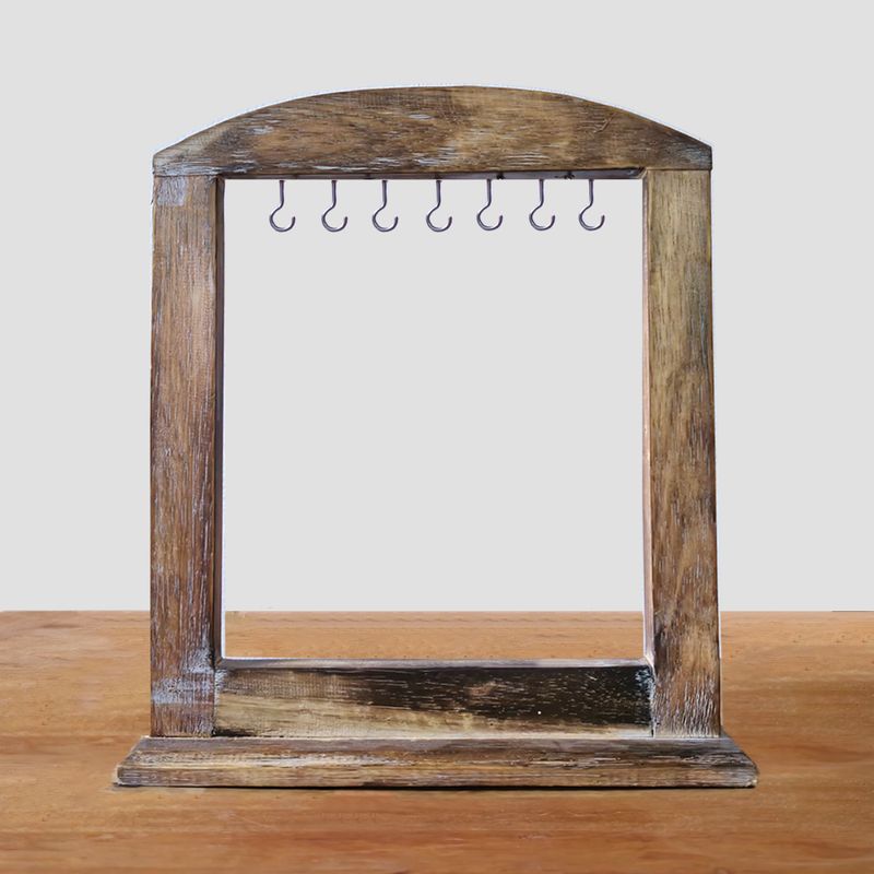 Présentoir Suspendu Moyen - Bois Foncé (40x30cm)