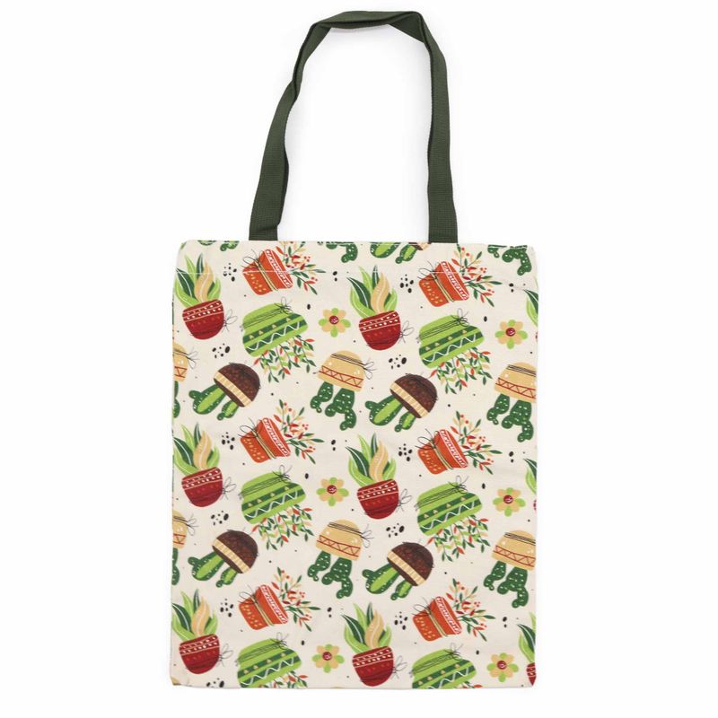 Sac Classique avec Fermeture Éclair - Cactus 40 x 34 cm