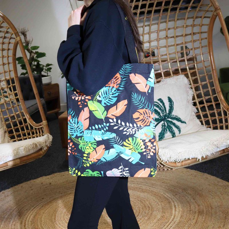Sac Classique avec Fermeture Éclair - Tropical 40 x 34 cm