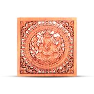 Panneau Décoratif Carré en Bois avec Bouddha 30x30cm