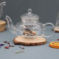 Théière en verre avec infuseur - Perle Ronde - 400 ml