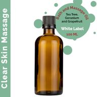 Huile de Bain et de Massage - Peau Nette - 100ml - Marque Blanche