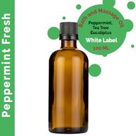 Huile de Bain et de Massage - Fraicheur Menthe Poivrée - 100ml - Marque Blanche