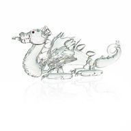 Dragon en Verre avec Yeux Rouges