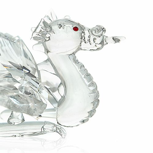 Dragon en Verre avec Yeux Rouges