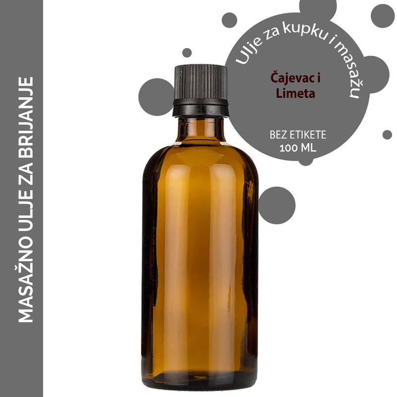 Huile de Bain et de Massage - Spéciale Rasage - 100ml - Marque Blanche