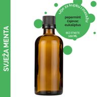 Huile de Bain et de Massage - Fraicheur Menthe Poivrée - 100ml - Marque Blanche