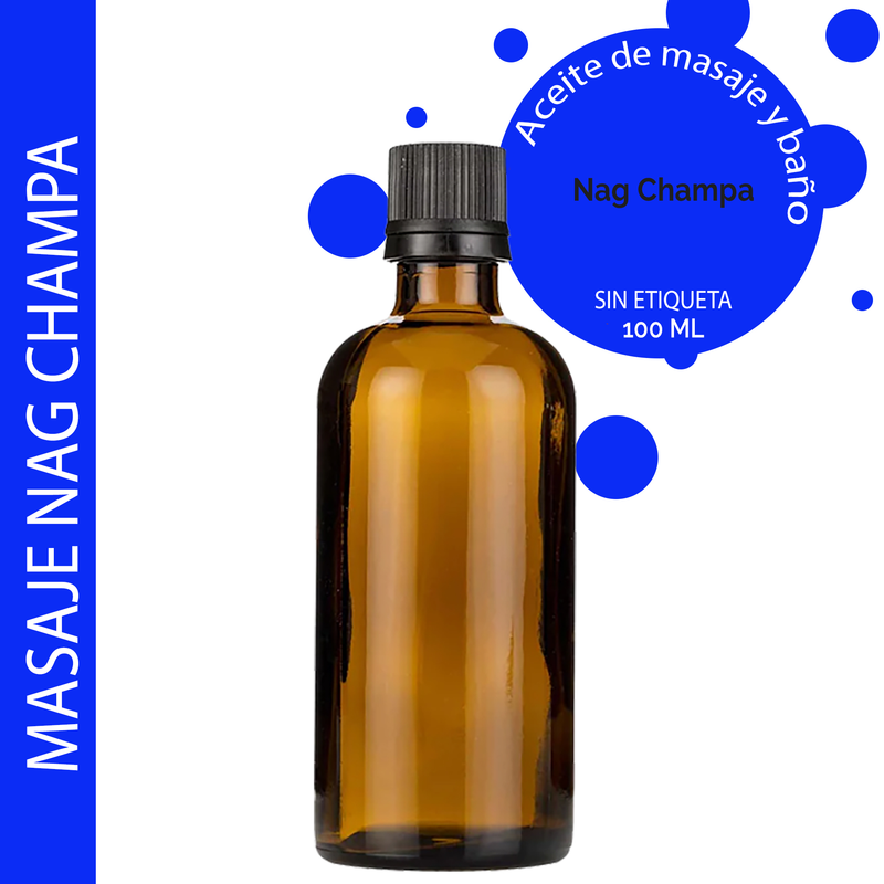 Huile de Bain et de Massage - Nag Champa - 100ml - Marque Blanche