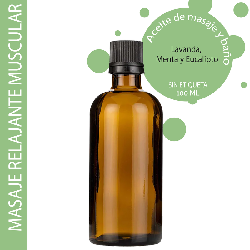 Huile de Bain et de Massage - Spéciale Muscles - 100ml - Marque Blanche