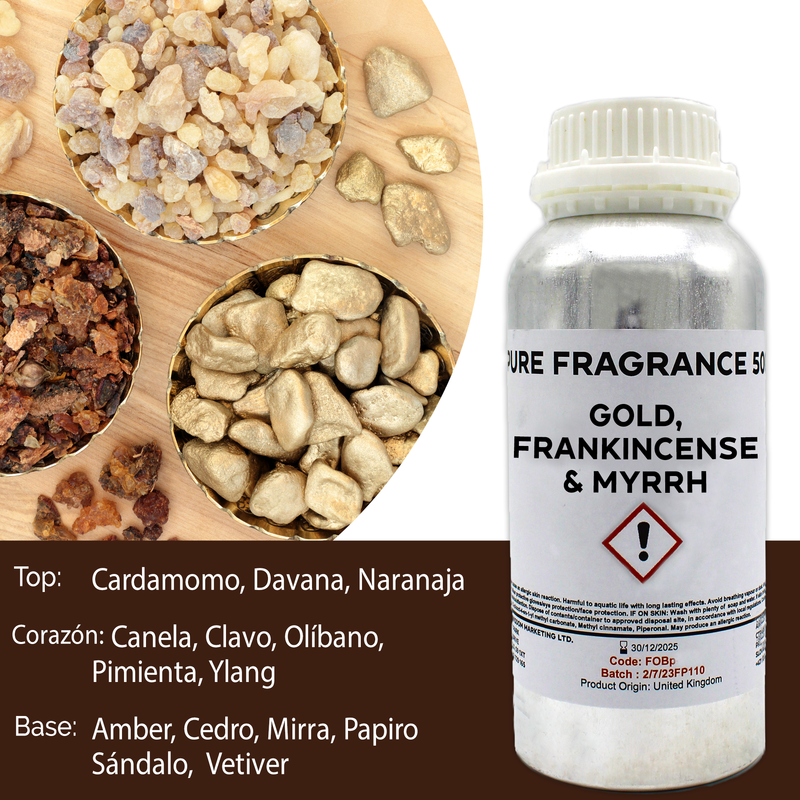 Huile Parfumée Pure - Or, Encens et Myrrhe