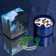 Bougie en cristal du zodiaque avec bracelet en pierres précieuses - Kit de démarrage