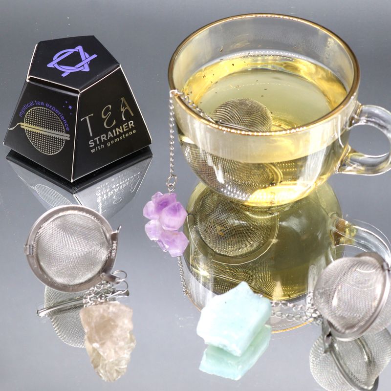 Pack de Démarrage d'infuseurs de Passoire à Thé avec Pierres Précieuses en Cristal brut