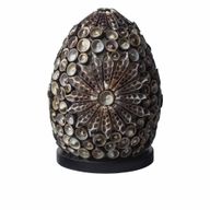 Lampe Coquillage Boho - Globe Torsadé Chocolat - 15cm