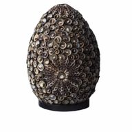 Lampe Coquillage Boho - Ovale Twist Chocolat - 20cm