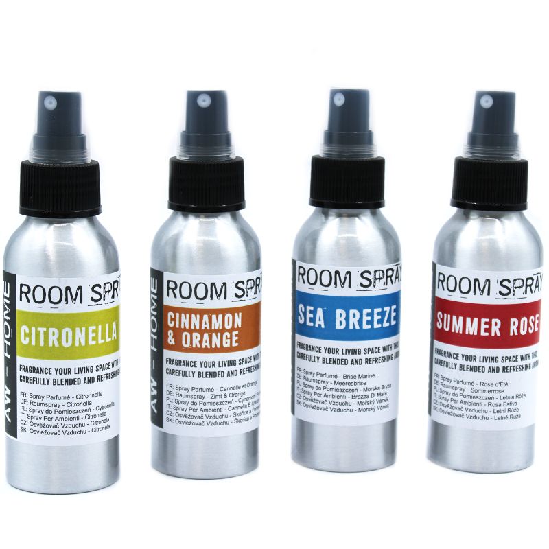 Pack de démarrage avec diffuseur à roseaux et vaporisateur et support