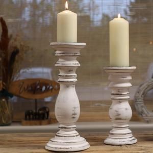 Supports de Bougies en Bois