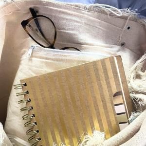 Sacs Naturels en Toile avec Poignée en Cuir