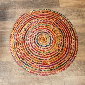 Tapis ronds en jute artisanaux