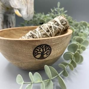 Bol en Bois pour Fumigation et Offrandes Rituelles