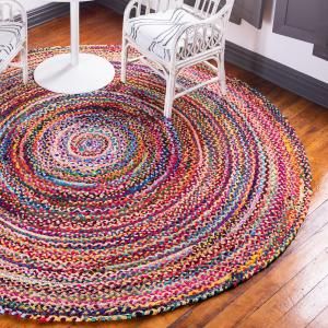 Tapis ronds en jute artisanaux