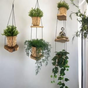 Étagères suspendues en bois