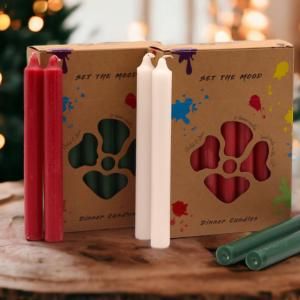 Ensemble de Bougies de Table de Couleur Unie