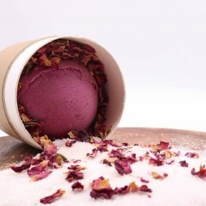 Set de bombe de bain d'aromathérapie avec fleurs