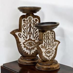 Supports de Bougies en Bois