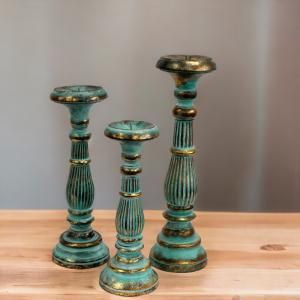 Bougeoirs Bois Rétro & Artisanaux