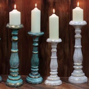 Bougeoirs Bois Rétro & Artisanaux