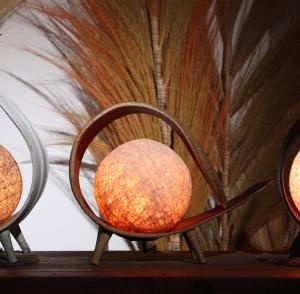 Lampes en feuille de noix de coco naturelle