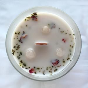Bougies d'aromathérapie aux plantes et gemmes