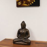 Bouddha Classique Moyen en Or Antique - 0,5m
