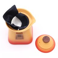 Ensemble Théière Temple et Trois Tasses - Terre Orange